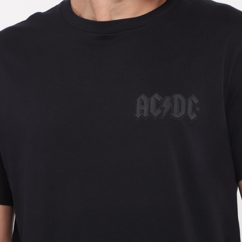 Camiseta Dc Shoes Ac Dc Back In Black Preto